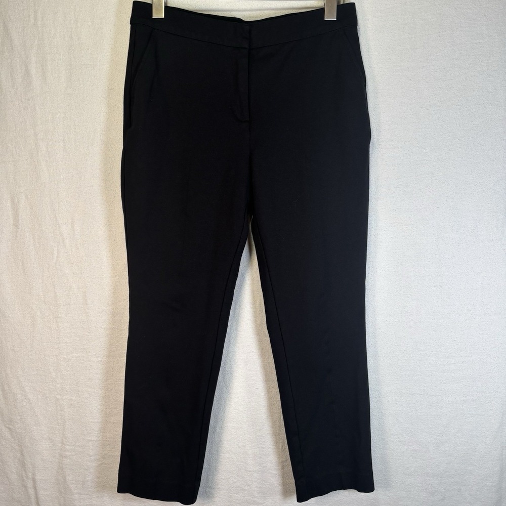Banana Republic Women's Dress Pants Ankle Size 8 Black Flat Front
